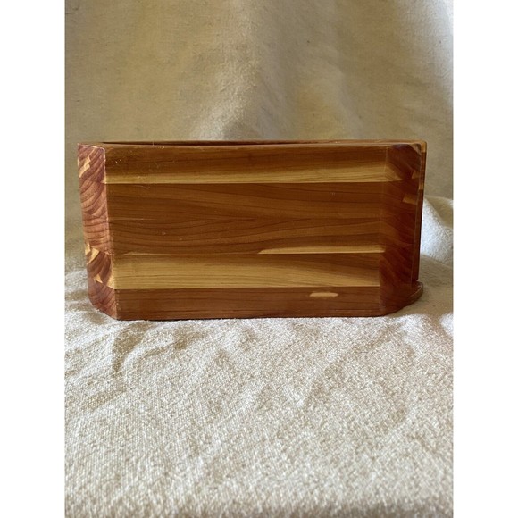 Abstract Hand made solid wood jewelry trinket box - Picture 6 of 9